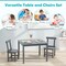 3 Pieces Wooden Children Furniture Set Including 2 Armless Chair and 1 Table
